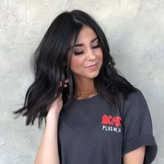 Medium Length Haircut For Fine Dark Hair, Midi Hair, Soft Black Hair, Shoulder Length Black Hair, Hair Appointment, Black Curly Hair, Hair Clothes, Mermaid Hair, Hair Inspo Color