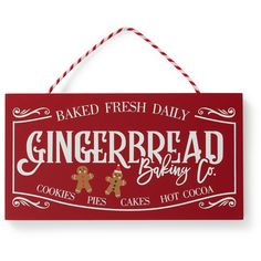 gingerbread baking co sign hanging on a wall