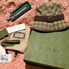 Worn Couple Of Times But Still Looks New With Price Tag, Dust Bag, Box, Ribbons & Care Card. Made In Italy. Purchased In Gucci, Glendale, Ca. Still Available In Store & Online. Gucci Brown Short Brim Hat, Gucci Elegant Short Brim Hat, Luxury Gucci Hat, Elegant Gucci Short Brim Hat, Luxury Adjustable Gucci Hat, Elegant Gucci Adjustable Hat, Beanie Outfit Women, Gucci Beanie, Gucci Cap