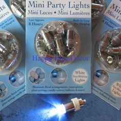 3 pack mini party lights with blue light