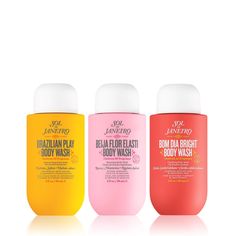 Give them a spa-worthy shower experience with our full Body Wash Collection. This amazingly scented, travel-sized trio is an ideal stocking stuffer for layering fragrance or discovering a new one. Benefit-packed, sulfate-free ingredients help to address skin concerns––from KP to dryness to elasticity. - Scent Your Shower Trio - Online Exclusive Body Wash - Sol de Janeiro Layering Fragrance, Body Wash Collection, Acai Fruit, Xmas List, Effective Skin Care Products, Home Scents, Sulfate Free, Hair Fragrance, Hair Repair