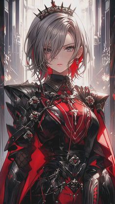 an anime character with grey hair wearing armor