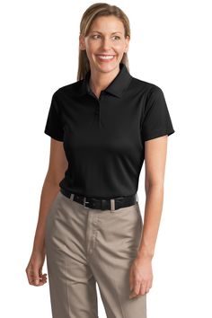 Shop CornerStone CS413 in Black & get instant bulk discounts. This is 100% Polyester Women Polo Shirt | Ships Fast | Award-Winning Customer Service. Womens Work Shirt, Rental Friendly, Black Polo, Work Wear Women, Polo Shirt Women, Work Shirts, Short Sleeve Polo, Black Shirt, Wrinkles