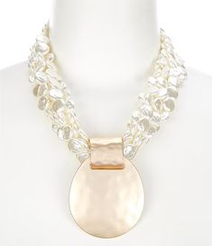 Southern Living Pearl Torsade Pendant Statement Necklace | Dillard's Bold Statement Necklaces, Fall Fashions, Bold Necklace, Train Ride, Pearl Jewelry Necklace, Cruise Wear, Gold Statement Necklace, Statement Necklaces, House Of Harlow