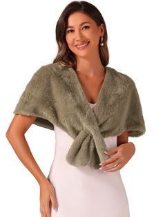 Shop Allegra K for Faux Fur Shawl Winter 1920s Stole Bridal Wedding Wraps you are looking for, get more women's Fur Jackets for yourelf. Order now! Free Returns! Fur Jacket Women, Shawl Winter, Faux Fur Shawl, Elegant Shawl, Fur Shawl, Wedding Wraps, Lace Shawl, Faux Fur Fabric, Fur Fabrics