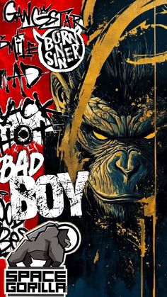 Ape Monkey, Samurai Tattoo, Anime Canvas Art, Swag Cartoon, Monkey Business, Lion Art, Monkey King, Black Wolf, Anime Canvas