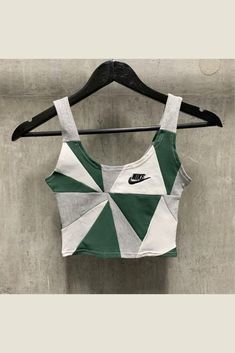 Reworked Clothes, Ropa Upcycling, Patchwork Crop Top, Diy Crop Top, Adidas Crop Top, Reworked Clothing, Upcycle Clothes Diy, Patchwork Top, Adidas Crop