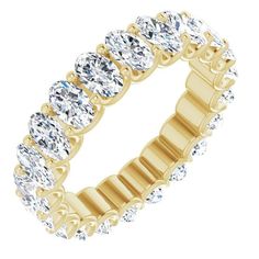 4.41 ct. Oval Diamond Eternity Band-in 14K/18K White Oval Eternity Band, Round Diamond Eternity Band, Timeless Ring, Diamond Tennis Necklace, Eternity Rings, High Jewellery, Octagon Shape, Diamond Eternity Band, Forever One Moissanite