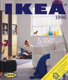 the ikea catalog features a woman sitting on a couch