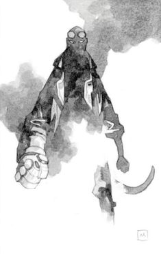 a black and white drawing of a hockey player