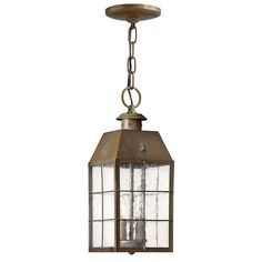 A Hinkley classic, Nantucket features a timeless New England design for the ultimate in vintage nautical chic. An Aged Brass finish, clear seedy glass panels and durable solid brass construction add to its retro appeal. Shape: Cage. Color: Clear. Finish: Aged Brass. Nautical Chic, Outdoor Hanging Lanterns, Outdoor Pendant Lighting, Gas Lights, Hinkley Lighting, Vintage Nautical, Outdoor Pendant, Outdoor Hanging Lights, Creative Lighting