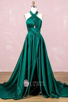 Green Halter Prom Dress, Forest Green Dress Prom, Junior Prom Dress, Prom Dress Simple, Halter Prom Dress, Simple Prom Dress Long, Prom Dresses Simple, Halter Prom Dresses, Evening Dresses Cocktail