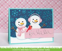 two snowmen are holding a name plate with the word falafa written on it