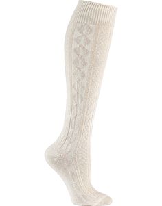 Special: Buy 2 or more and save $1.00.  Our soft and stretchy knee socks have that classic cable-knit pattern you loved as a kid. Now they're available in adult sizes and ready to add their timeless style to your current wardrobe. We upped their game a bit by adding a touch of Lycra® spandex to the soft cotton for added stretch and staying power. Regular size fits sizes 9-11; plus fits women's sock size 10-13. Plus-size socks are longer with roomier feet and a maximum calf circumference of Vermont Country Store, Socks For Women, Womens Cashmere, Country Store, Knee Socks, Knee High Socks, Knit Pattern, Knit Patterns, High Socks