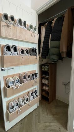 Introducing our new design, top quality hardwood, wall mounted shoe racks. Perfect space saving storage for all of your shoes. This is the new and improved version of our wall mounted shoe racks. They are still lightweight and easily fitted but they have the added advantage of a fully enclosed back so that the soles of the shoes don't mark the wall behind, they are made from top quality hardwood and can be left as they are or can easily be painte Coat Cupboard, Mounted Shoe Rack, Wall Mounted Shoe Storage, Wall Mounted Shoe Rack, Shoe Cupboard, Diy Shoe Rack, Diy Garage Door, Boot Room, Small Hallways