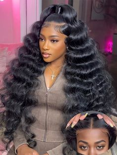 30 Inch Transparen13x6 Hd Lace Frontal Wig 180 High Density Ready To Wear Body Wave Human Hair Wigs Selfie Challenge, Frontal Wig Hairstyles, Hair Techniques, Frontal Hairstyles, Dope Hairstyles, Hair Ponytail Styles, Ponytail Styles, Hair Life