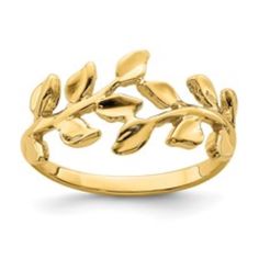 Gold Leaf Rings, Yellow Rings, Pattern Ring, Leaf Ring, Gold Polish, Polish Jewelry, Gold Fashion, Types Of Rings, High Quality Jewelry