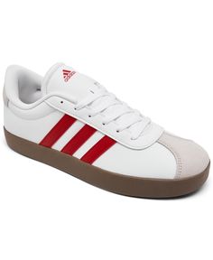 in stock Adidas Low-top Basketball Shoes With Red Sole, Adidas Red Sneakers With Three Stripes, Red Adidas Leather Sneakers, Red Adidas Sneakers With Synthetic Material, Adidas Vl Court 3.0, Wedding Slippers, Under Pants, Mary Jane Shoes Womens, Under Dress