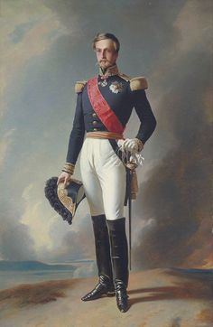 an old painting of a man in uniform