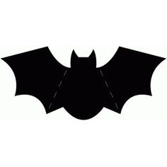 a black bat cut out on a white background