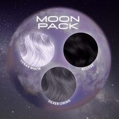 MOON PACK - 3 JARS! - LUNAR TIDES HAIR DYES Greyscale Colour, Silver Hair Dye, Lunar Tide, Witch Accessories, Moon Hair, White Toner, Semi Permanent Hair Color, Rice Protein