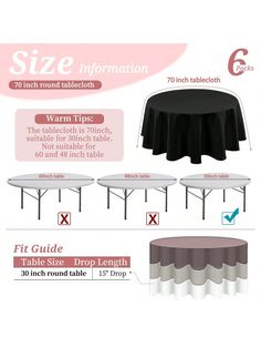 table cloth size guide for round tables