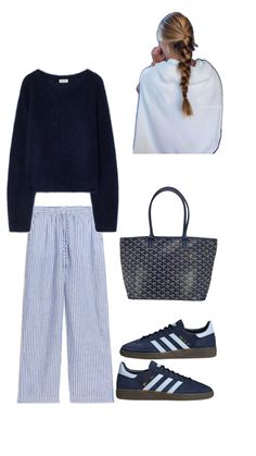 Blue Striped Pants Outfit Winter, Blue Stripe Pants Outfit, Blue Pin Stripe Pants Outfit, Linen Pants Outfit Winter, Pin Stripe Pants Outfit, Blue Striped Pants Outfit, Blue Linen Pants Outfit, Pinstripe Pants Outfit, Checkered Pants Outfit