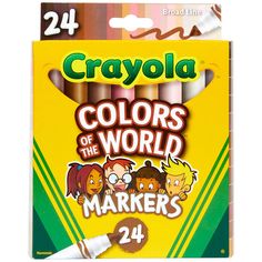 crayola colors of the world markers, 24 ct