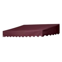 a maroon table cloth with scalloped edges on an isolated white background for display