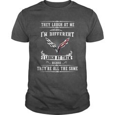 a t - shirt that says they laugh at me i'm different and laugh at them