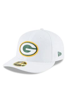 Your unbridled Green Bay Packers passion will be on full display the moment you put on this Omaha low profile 59FIFTY fitted hat from New Era. Material: 100% Polyester High Crown Structured fit Flat bill with ability to curve Fitted Raised embroidery Six panels with eyelets Embroidered graphics Surface washable Officially licensed Imported Brand: New Era White Flat Brim Fitted Hat For Baseball Season, Classic White Flat Brim Fitted Hat, Sports Event Fitted Hat With Flat Brim, Fitted White Snapback Hat, White Fitted Hat With Curved Brim For Baseball Season, White Curved Brim Hat For Baseball Season, White Visor Hat For Baseball Season, White Curved Brim Fitted Hat For Sports Events, Classic Curved Brim Hat For Fan Gear