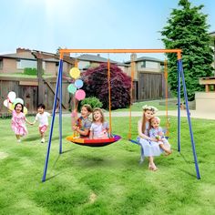 Three-in-One Design: Our swing sets for backyard feature a detachable seat suitable for children aged 3-6 years, youths aged 6-10 years, and teenagers 10+. Metal Swings, Quality Family Time, Sports Toys, Playground Equipment, Swing Set, Outdoor Play, A Frame, One Design, Family Time