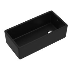 a black sink on a white background with no one in it's place to put the