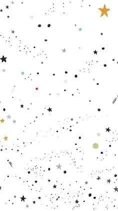 stars and confetti on a white background