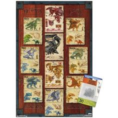 an image of a puzzle board with dinosaurs on it