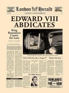 the front page of london herald with an article about edward vii adicates