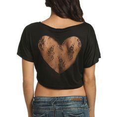 Lace Heart Crop Top - Teen Clothing by Wet Seal ($19) found on Polyvore Heart Crop Top, Shirts Crop, Diy Wedding Dress, Lacy Tops, Altered Couture, Couture Accessories, Lace Heart, Bike Lovers, Teen Clothing