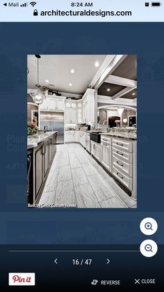 an image of a kitchen with white cabinets and marble counter tops, along with the words architectural designs com