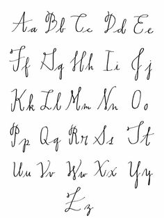 the upper and lower letters are handwritten in cursive writing