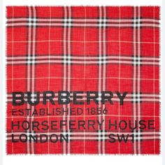 New With Tags 100% Authentic Purchased From Burberry Local Store Storing Baby Clothes, Burberry Accessories, Auburn University, Burberry London, Burberry Women, Tartan Pattern, Tag Sale, Red Color, Tartan