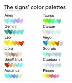 the signs'color palates are all different colors and shapes, but they appear to be