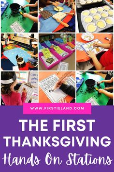 the first thanksgiving hands on stations for kids to do and learn how to make them