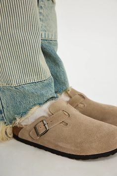 Boston Shearling Birkenstock | Free People Boston Shearling Birkenstock, Shearling Birkenstock, Boston Shearling, Birkenstock Boston Shearling, Light Rose, Birkenstock Boston, Arch Support, Boho Outfits, Birkenstock