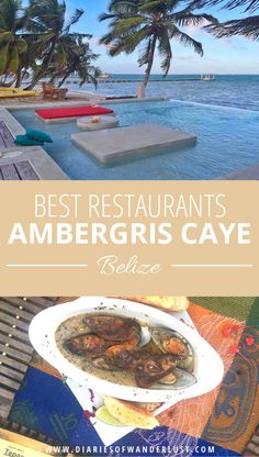 the best restaurants in ambergris caye, jamaica with text overlay