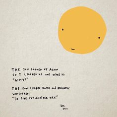 an image of a yellow lemon with words written on it and the sun in the background