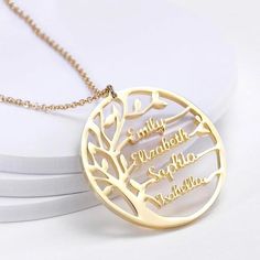 Family Tree Name Necklace is the iconic member of any household that is filled with love and affection. This family name necklace is one of our elite personalized name necklaces, designs specifically on the custom name necklace platform. It is truly a tree of life filled with the names of your loved ones. A family name necklace is a remarkable gift that enlightens the day of the ones who live close to your soul. NECKLACE DESCRIPTION: Style: Casual/Smart Casual Chain Type: Link Chain Material: St Custom Family Tree, Personalised Family Tree, Family Tree Necklace, Family Necklace, Tree Necklace, Tree Of Life Necklace, Custom Name Necklace, Custom Necklace, Stainless Steel Necklace