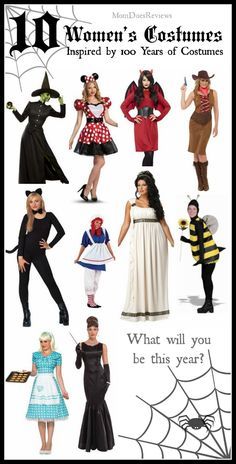 women's costumes inspired by 100 years of costumes