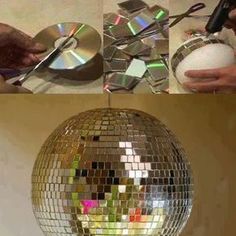 a disco ball is being used as a decoration