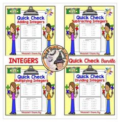 four quick check posters for students to use