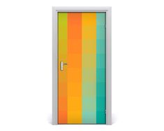 an open door with a multicolored pattern on it